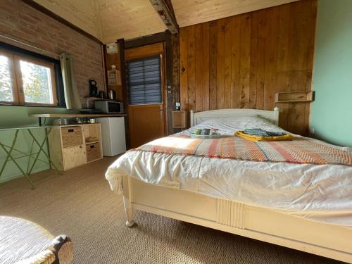 Jolie cabane avec jacuzzi pour les amoureux de la nature