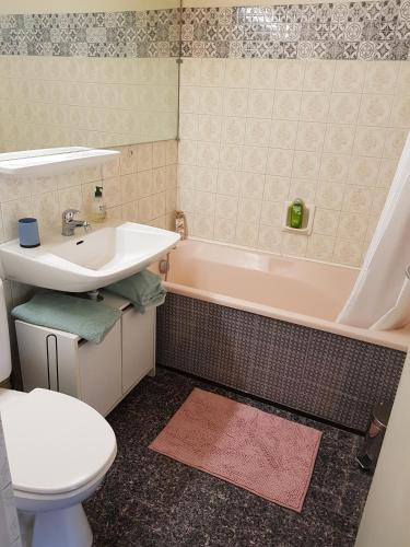 Fürdőszoba, grand studio dans une residence prive avec une cuisine et salle de bain separe un parking gratuit et in Divonne-les-bains
