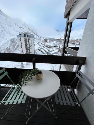 バルコニー/テラス, Appt 123 Home Club Tignes in ティニュ