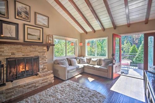 Tree-Lined Twin Peaks Cottage with Custom Stream in Twin Peaks, USA