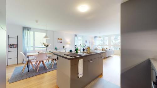 Konyha, Sublime contemporary apartment in the city centre in La Chaux-de-Fonds