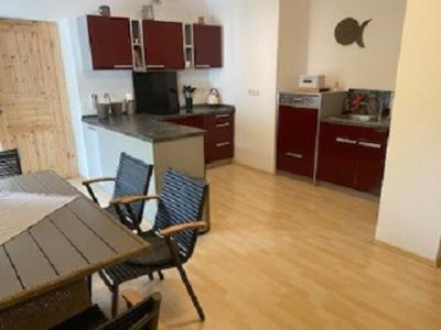 廚房, Ferienwohnung Am Rimbach in 蘇爾