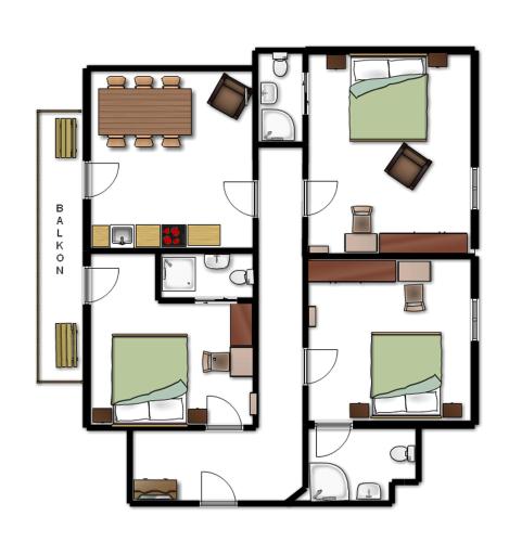 Three-Bedroom Apartment