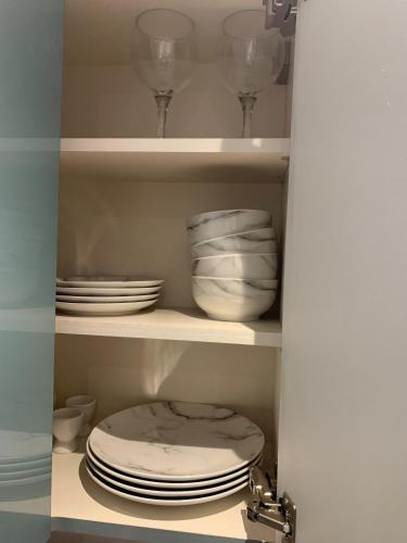廚房, Alsager Town Centre Apartment in 阿爾薩格