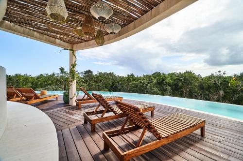 Dreamy Tropical Studio In Tulum Plunge Pool, Backyard, Rooftop Pool & Lounge Great Amenities