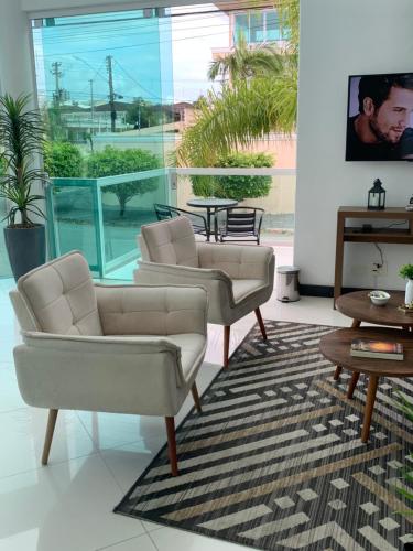 ห้องส่วนกลางสำหรับนั่งเล่น/ดูทีวี, Hotel The Green Ecologic in บัลเนียริโอ ซิดาเด อัตลันติกา