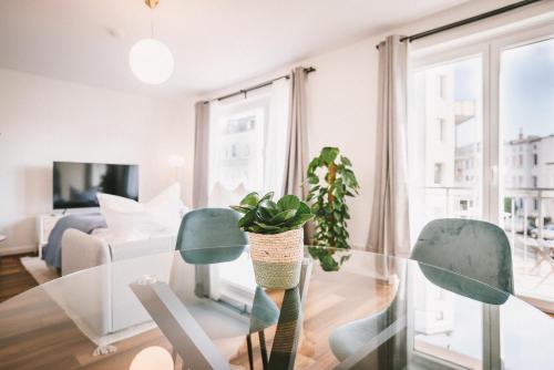 設施, Sadebo Modern City Lübeck - Balkon oder Terrasse (Sadebo Modern City Lubeck - Balkon oder Terrasse) in 盧貝克