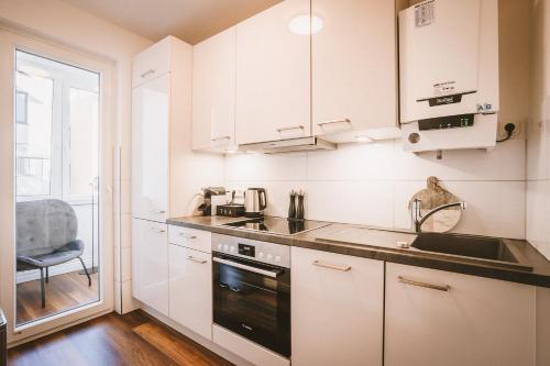 設施, Sadebo Modern City Lübeck - Balkon oder Terrasse (Sadebo Modern City Lubeck - Balkon oder Terrasse) in 盧貝克