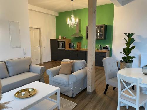 virtuve, Ferienwohnung 3 am Herrenhaus Ahrensbök (Ferienwohnung 3 am Herrenhaus Ahrensbok) in Ahrensbök