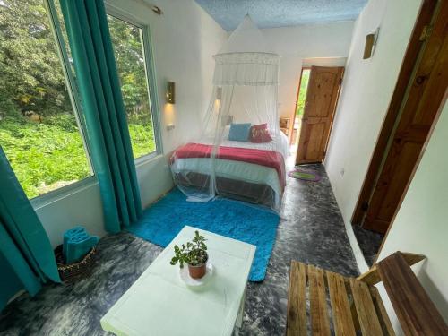 1 double bed