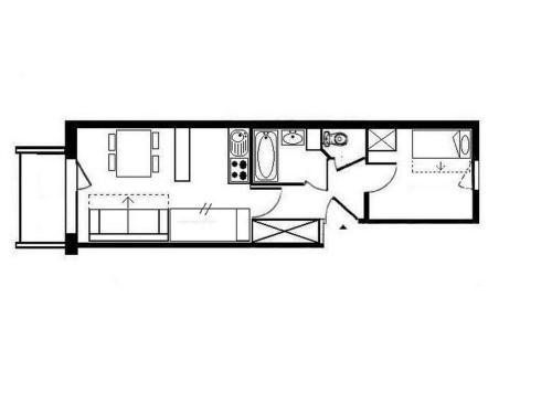 Appartement 2 pieces ski aux pieds avec balcon expose Sud-Ouest - FR-1-344-940 in Les Bruyeres