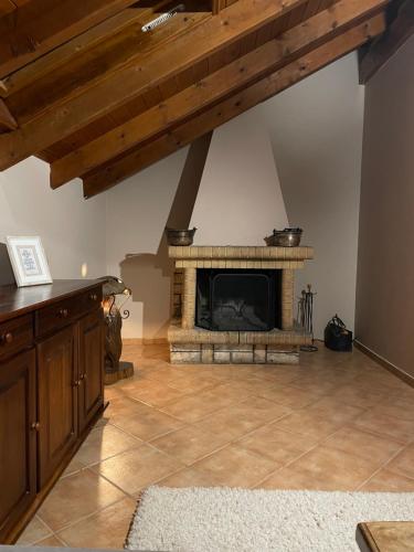 Attic Room with Fireplace