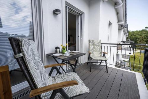 Balcony/terrace, Ferienwohnung Tor zum Meer - Neubau mit Sauna, Fahrstuhl und Tiefgarage in Ostseebad Kuhlungsborn