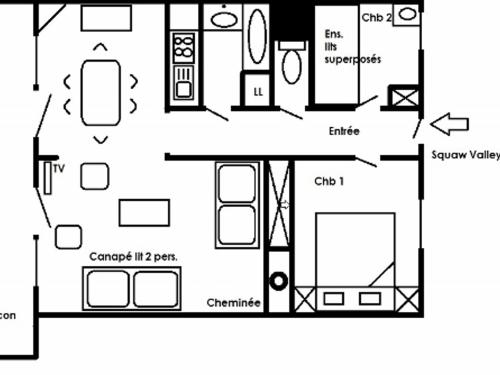 Appartement cosy 3 pièces, cheminée, garage, WIFI, Méribel - FR-1-411-185 (Appartement cosy 3 pieces, cheminee, garage, WIFI, Meribel - FR-1-411-185) in เมอรีแบล
