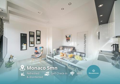 Frontière Monaco, Appartement Rénové Entièrement - AG - Location saisonnière - Beausoleil