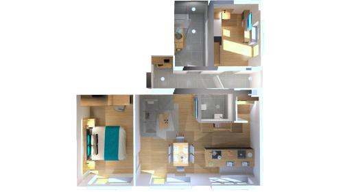 Two-Bedroom Apartment with Shower 