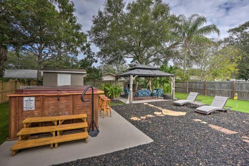 Beachy Palm Harbor Escape with Swim Spa Pool and Gazebo - image 14