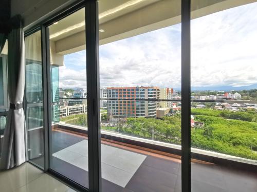 Balcony/terrace, Sunset Seaview Vacation Condo City Centre @ IMAGO Shopping Mall in Kota Kinabalu
