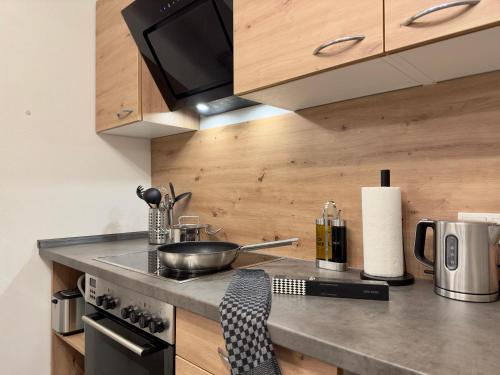 Facilities, KUELhome - Moderne Wohnung mit Kuche & Parkplatz Ausblick auf den bayerischen Wald in Plattling
