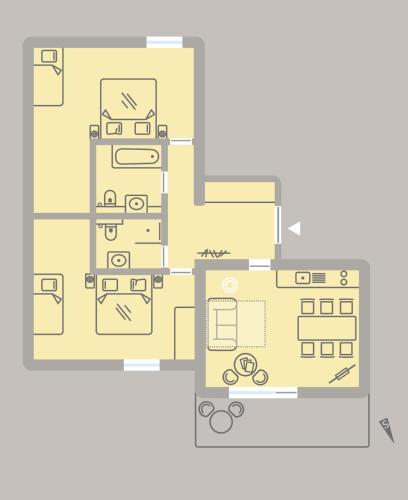 Two-Bedroom Apartment with Balcony