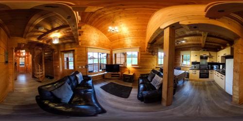кухня, Norwegian Log Cabin The Roe Deer -sauna & hot tub in Keith