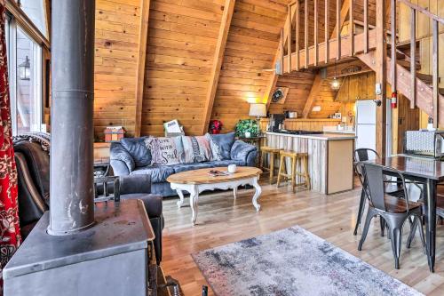 Cozy A-Frame with Hot Tub Near Arrowbear Lake!