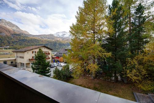 Balkon/terasa, Chesa Munteratsch 1-Zimmerwohnung 306 Typ B in Silvaplana