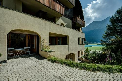 Balcony/terrace, Chesa Munteratsch 1-Zimmerwohnung 310 Typ B in Silvaplana
