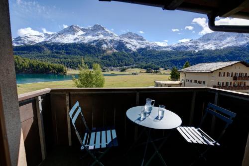Balcony/terrace, Chesa Munteratsch 1 1 2-Zimmerwohnung 304 Typ D in Silvaplana