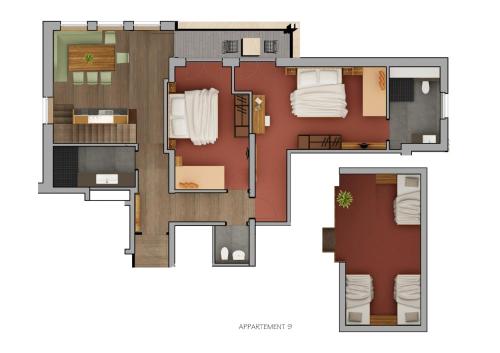 3 bedrooms, 5 beds