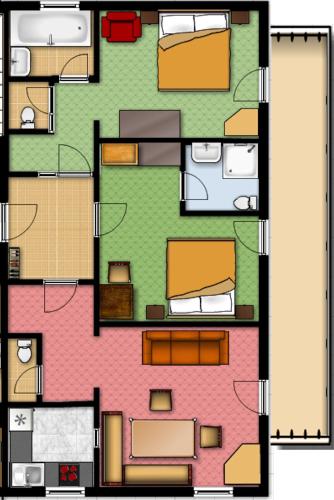 Comfort Two-Bedroom Apartment with Balcony