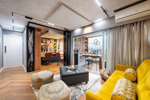 Riverone 23o Andar - Apartamento Ultra Moderno de Luxo 2 Dorm + 2 Banheiros piscina borda infinita