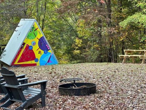 Bohamia - Cozy A-Frame Glamp on 268 acre forest retreat