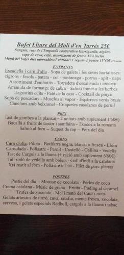  LA FONDA DEL MOLÍ D´EN TARRÉS in Girona