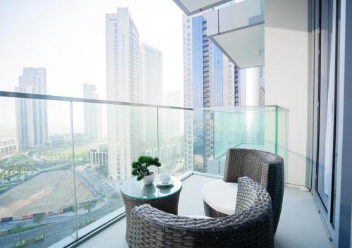 parveke/terassi, Nasma Luxury Stays - The Grand, Dubai Creek Harbour in Dubai Festival City