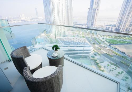 parveke/terassi, Nasma Luxury Stays - The Grand, Dubai Creek Harbour in Dubai Festival City