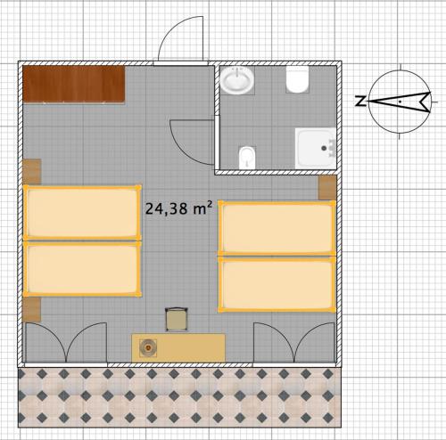 Hotel Bertha Fronte Mare Room Type - Quadruple Room