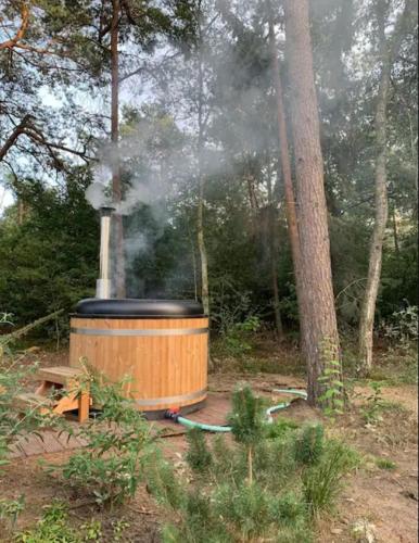 Hot tub, New Cosy Tiny House in the forest in Bosgebied Beekbergen-Zuid