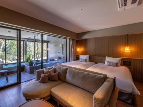 Stylish Suite with Hot Spring Bath room in Fufu Hakone
