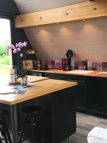 廚房, Les Trigones du Causse -Maison atypique avec Piscine Privée (Les Trigones du Causse -Maison atypique avec Piscine Privee) in 聖馬丹拉布瓦