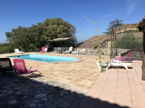 景觀, Maison charmante à Orgnac-l'Aven avec piscine partagée. (Maison charmante a Orgnac-l'Aven avec piscine partagee.) in 奧爾尼亞克拉旺