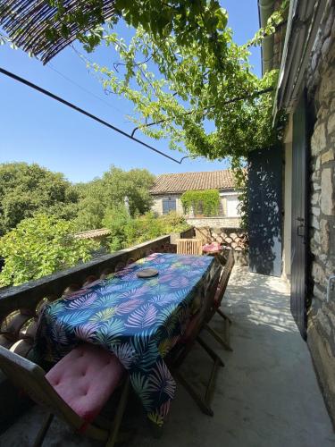 陽台/露台, Maison charmante à Orgnac-l'Aven avec piscine partagée. (Maison charmante a Orgnac-l'Aven avec piscine partagee.) in 奧爾尼亞克拉旺