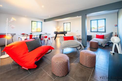 Közös társalgó / TV, Villa Eskapi Perpignan in Perpignan Városközpont