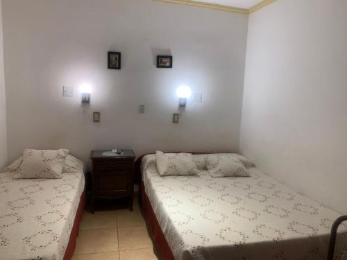 1 double bed, 1 twin bed