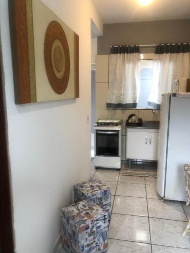 ห้องครัว, Kitnet do Costa Praia do Pereque Guaruja!!! in เปเรเก