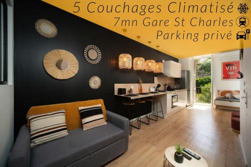 apartment air conditioning balcony 5 couchages - Location saisonnière - Marseille