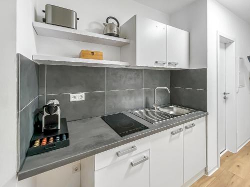 Kitchen, Komplette Unterkunft - Modernes Studio Apartment Nurnberg in Stein (Furth)