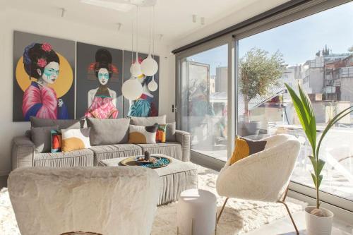 Luxury Acropolis View Apartment-Living Stone Black Pearl, Atény