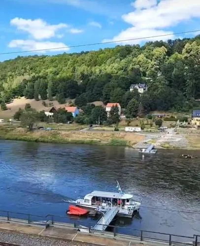 Elbblick in Königstein Sächsische Schweiz, Deutschland