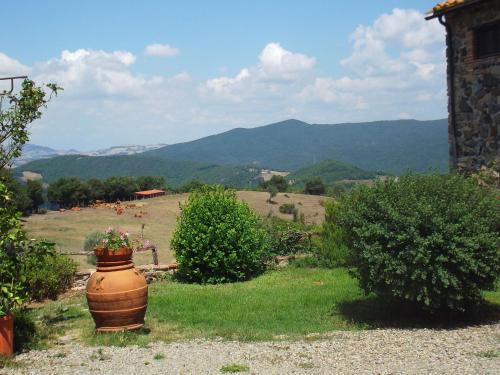 In a wonderful medieval village on the Tuscan hills, with air conditioning